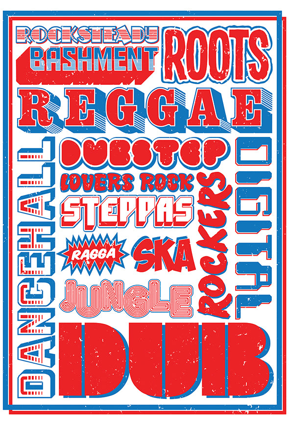 Reggae Genres Print By Reggae Roast