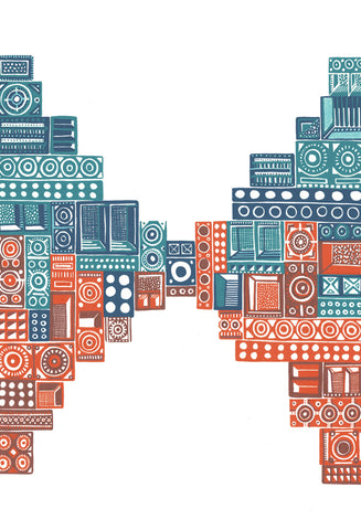 'Vintage Speaker Stack' Print